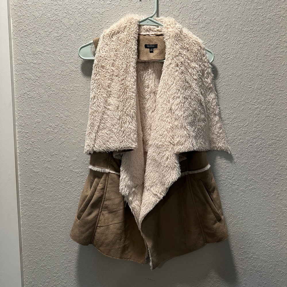 Faux Suede/Fur Vest - Size small